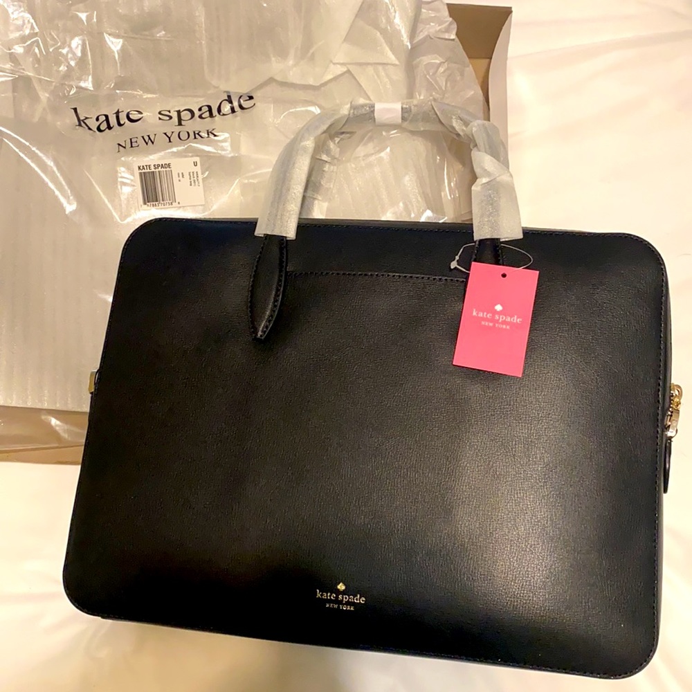 Brand new Kate Spade leather laptop bag black